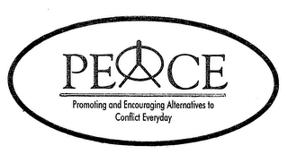 PEACE PROMOTING AND ENCOURAGING ALTERNATIVES TO CONFLICT EVERYDAY logo