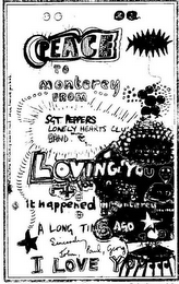 PEACE TO MONTEREY FROM SGT. PEPPERS LONELY HEARTS CLUB BAND logo
