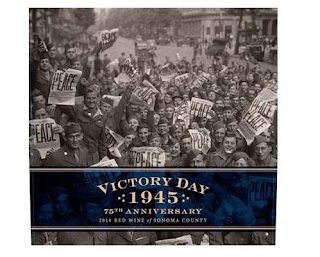 PEACE VICTORY DAY 1945 75TH ANNIVERSARY 2018 RED WINE OF SONOMA COUNTY logo