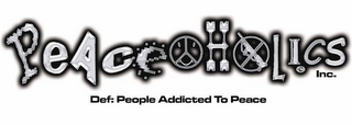 PEACEOHOLICS INC. DEF: PEOPLE ADDICTED TO PEACE logo