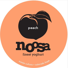 PEACH NOOSA FINEST YOGHURT AUSSIE CULTURE * COLORADO FRESH logo