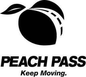 PEACH PASS KEEP MOVING. logo