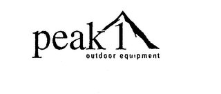 PEAK 1 OUTDOOR EQUIPMENT logo