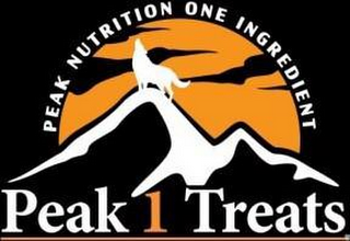 PEAK 1 TREATS PEAK NUTRITION ONE INGREDIENT logo