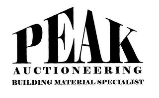 PEAK AUCTIONEERING BUILDING MATERIALS SPECIALIST logo