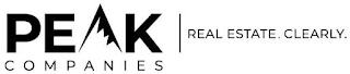 PEAK COMPANIES REAL ESTATE. CLEARLY. logo