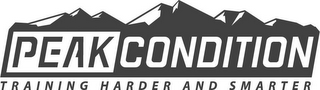 PEAK CONDITION TRAINING HARDER AND SMARTER logo