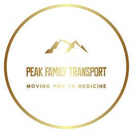 PEAK FAMILY TRANSPORT MOVING YOU TO MEDICINE logo