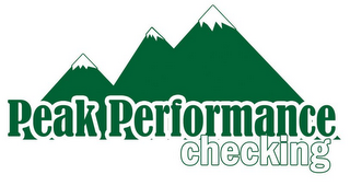 PEAK PERFORMANCE CHECKING logo