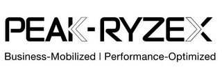 PEAK-RYZEX BUSINESS-MOBILIZED PERFORMANCE-OPTIMIZED logo