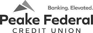 PEAKE FEDERAL CREDIT UNION BANKING. ELEVATED. logo
