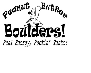 PEANUT BUTTER BOULDERS! REAL ENERGY. ROCKIN' TASTE! logo