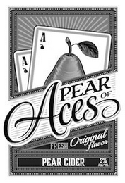 PEAR OF ACES FRESH ORIGINAL FLAVOR PEAR CIDER logo