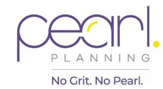 PEARL PLANNING NO GRIT. NO PEARL. logo