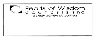 PEARLS OF WISDOM COUNCILS INC. "IT'S HOW WOMEN DO BUSINESS" logo