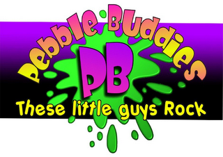 PEBBLE BUDDIES PB THESE LITTLE GUYS ROCK logo