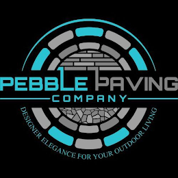 PEBBLE PAVING COMPANY DESIGNER ELEGANCE FOR YOUR OUTDOOR LIVING logo