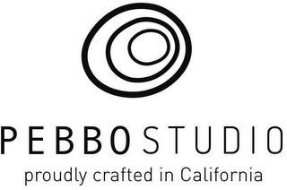 PEBBO STUDIO PROUDLY CRAFTED IN CALIFORNIA logo