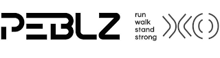 PEBLZ RUN WALK STAND STRONG XO logo