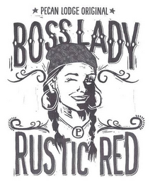 PECAN LODGE ORIGINAL BOSS LADY RUSTIC RED logo