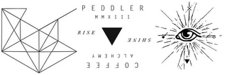 PEDDLER MMXIII RISE SHINE COFFEE ALCHEMY logo