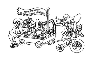 PEDDLERPUSHER THE HAPPIEST PLACE ON THE INTERNET logo
