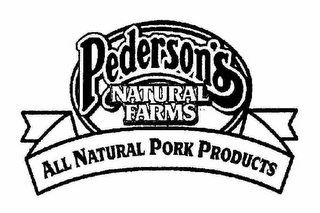 PEDERSON'S NATURAL FARMS ALL NATURAL PORK PRODUCTS logo