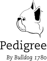 PEDIGREE BY BULLDOG 1780 logo