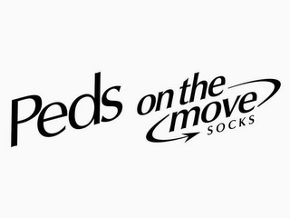 PEDS ON THE MOVE SOCKS logo