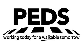 PEDS WORKING TODAY FOR A WALKABLE TOMORROW logo