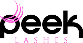 PEEK LASHES logo