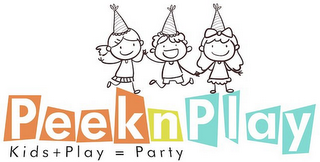 PEEK N PLAY KIDS + PLAY = PARTY logo