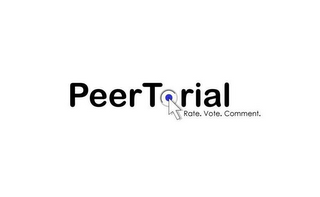 PEERTORIAL. RATE.VOTE.COMMENT. logo