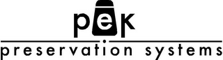 PEK PRESERVATION SYSTEMS logo