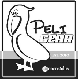 PELI GEAR EST. 2010 NOCROTALUS logo