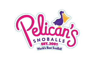 PELICAN'S SNOBALLS EST. 2001 WORLD'S BEST SNOBALL logo