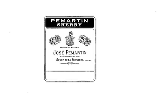 PEMARTIN SHERRY JOSE PEMARTIN JEREZ DE LA FRONTERA (SPAIN) PRODUCED AND BOTTLED BY CASA FUNDADA EN 1810 logo