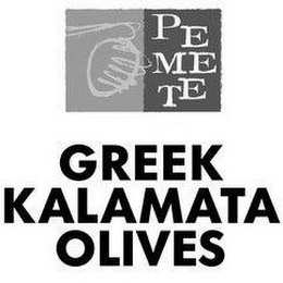 PEMETE GREEK KALAMATA OLIVES logo