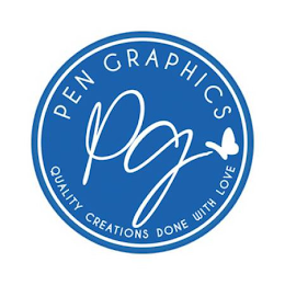 PEN GRAPHICS QUALITY CREATIONS DONE WITH LOVE PG logo