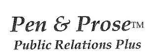 PEN & PROSE PUBLIC RELATIONS PLUS logo