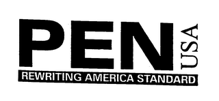 PEN USA REWRITING AMERICA STANDARD logo