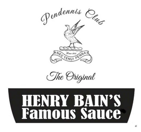 PENDENNIS CLUB SINCE 1881 NEC TENUI PENNA HENRY BAIN'S FAMOUS SAUCE THE ORIGINAL logo