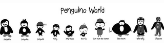 PENGUINO WORLD, PENGUINO, PENGUINA, PENGUINI, HALEY, YING-YANG, BOO-GA, YUM YUM THE FARMER, STAN MOON, WILD WILLY, LIFEGUARD logo