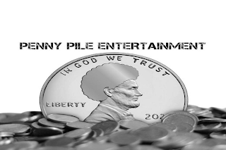 PENNY PILE ENTERTAINMENT IN GOD WE TRUST LIBERTY 202 logo