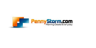 PENNYSTORM.COM RAINING DEALS EVERYDAY logo