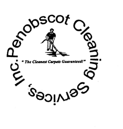 PENOBSCOT CLEANING SERVICES, INC.  "THE CLEANEST CARPETS GUARANTEED!" logo