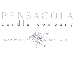 PENSACOLA CANDLE COMPANY HAND-POURED SOY CANDLES logo