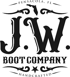 PENSACOLA, FL J.W. BOOT COMPANY HANDCRAFTED logo
