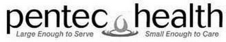 PENTEC HEALTH LARGE ENOUGH TO SERVE SMALL ENOUGH TO CARE logo