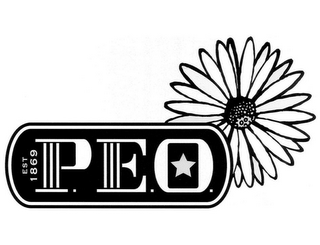 P.E.O. EST 1869 logo